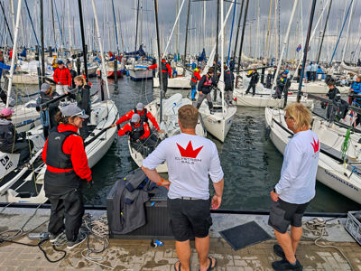 Batsailing and their results in the german Sailing Bundesliga caught the interest of Bjarne and Sascha from Elvström Sails Deutschland